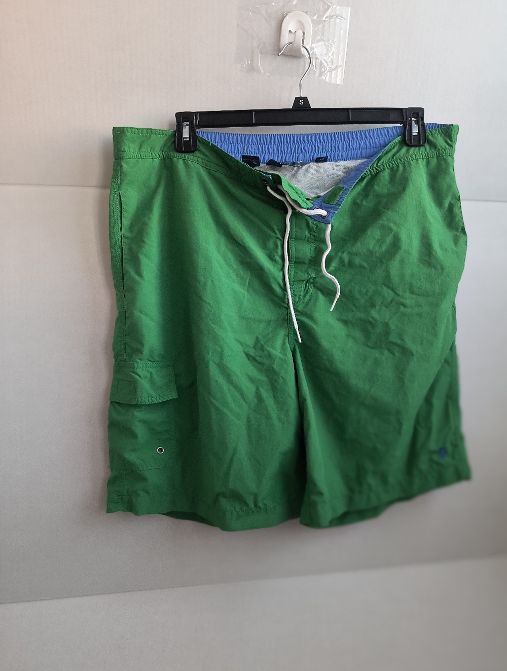 Polo Ralph Lauren Men's Nylon Swimming Trunks Green Drawstring Size XL